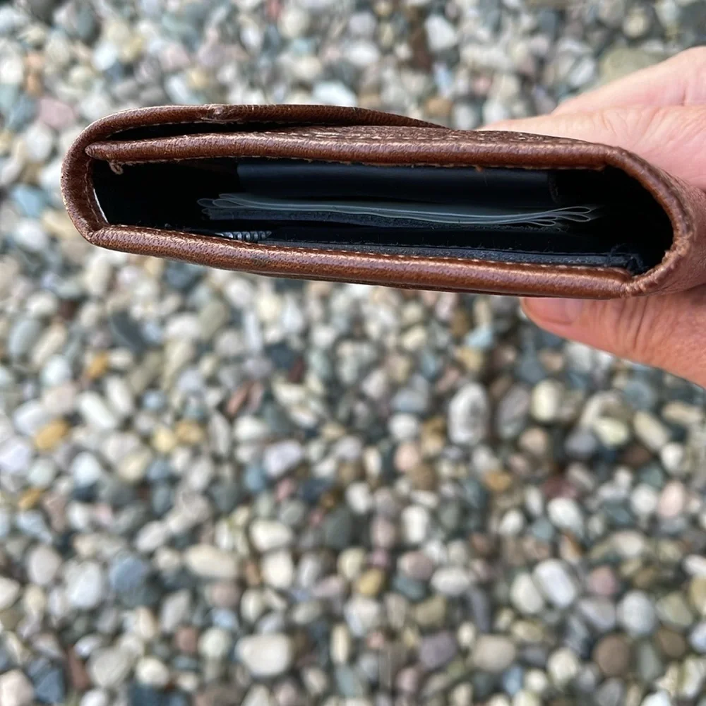 Vintage‎ Bennine YEO Congura Kangaroo Leather Mexican Envelope Clutch Purse